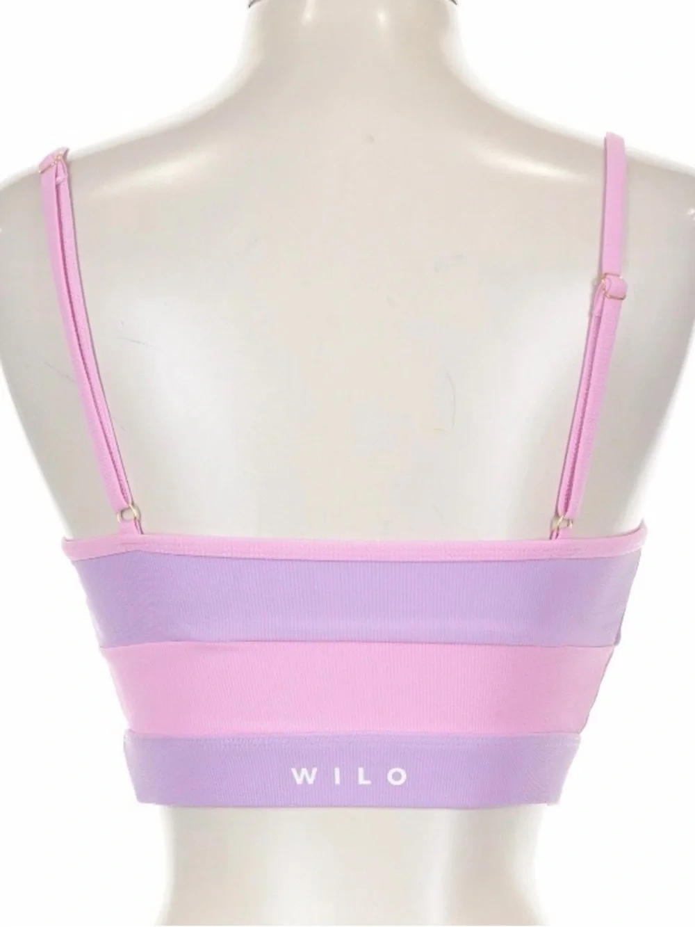 Lavender & Pink Striped Cropped Tank